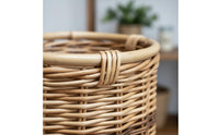 Woven Planter Basket Decorative Rattan Flower Pot Breathable Home Decor