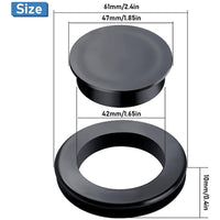 Silicone Umbrella Hole Ring with Cover for Pool Patio Table, Fits 2-Inch Hole