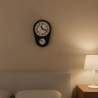 Weekday Wall Clock Artistic Design Clock with Day Display Minimalist Home Decor for Living Room, Bedroom