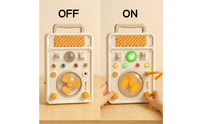 Child-Centered Busy Board with Fan Interactive Switch Board Toy Sensory Educational for Toddlers, Preschoolers, Kids, Home