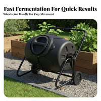 Tumbling Compost Bin Large Capacity Outdoor Compost Tumbler Tumbling Composter Easy to Use Rotating Soil Enhancer Generator