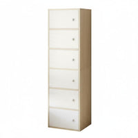 Narrow Side Cabinet Space-Saving Tall Slim Storage Tower Multi-Functional