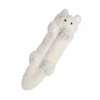 Red-Furred Animal Pencil Case Soft-Sided Soft Pencil Cute Design Stuffed Red-Furred Animal Pouch for Students