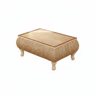 Japanese design Woven Top woven mat Table Serene Aesthetic Floor Desk Space-Saving Home Furniture space-efficient Design for Minimalists, Apartment Dwellers, People in Small Homes, Bay opening, Balcony, Living Room, Bedroom