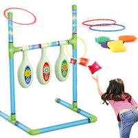 Children's Light-Up Toss Game Set with Beanbags and Rings