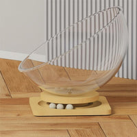 Space Capsule Cat Bed with Acrylic House and Rotating Toy