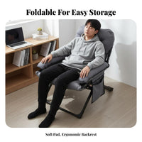 Padded Folding Recliner Cushiony Cushioning Reclining Chair Removable Cushion