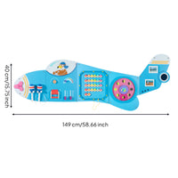 Educational Wooden Wall Busy Board Interactive Wooden Activity Board Child-Centered Wall Activity Toy for Toddlers, Playroom, Classroom