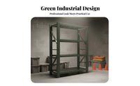 Riot Gear Storage Shelf Shelf All-Steel Construction Firefighter Gear Rack High Load Capacity Mobile Utility Shelving for Fire Station, Stockroom