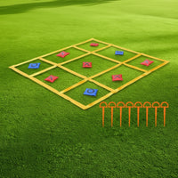 Portable Noughts and Crosses Toe Bean Bag Toss Game Interactive Noughts and Crosses Toe Game with Bean Bags Sturdy Washable for Family, Kids
