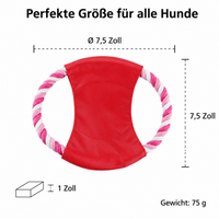 Interactive Cotton Rope Dog Toy, 19cm Frisbee Disc for Fetch Games, Tug Toys & Chew Toys, for Training