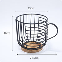 Wire Storage Basket Curved Handle Wire Organizer Basket Breathable