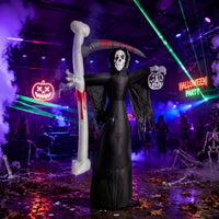 Freestanding Grim Reaper with Reaping Blade Oversized Inflatable Grim Reaper Outdoor Seasonal for Yard, Halloween Parties, Storefront
