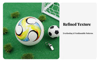 Official Size & Weight Classic Black and White Soccer Ball Sturdy Construction Machine-Stitched Soccer Ball High Air Retention for Backyard
