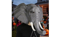 Realistic Elephant Mask Full-Head Elephant Face Mask Costume Oversized for Adults, Cosplayers, Theater