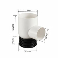 Toilet Drain Tube Adapter Easy Installation PVC Expansion Joint Tee Glue Simple-Join Tube Fitting for DIY Enthusiasts