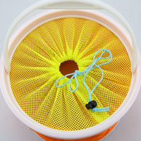 Livewell Bucket, Water Fetching, Folding Bucket, Metal Handle, Mesh Lid, Portable, Random Color