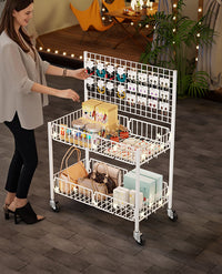 Outdoor Vendor Cart Display Rack for Toys, Bags, Accessories, and Blind Boxes