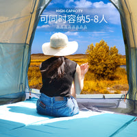 Desert&Fox Hexagonal Double-Layer Tent, 3-Person, Auto-Open, Waterproof