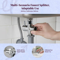 Sdoppiatore rubinetto inox anti-perdite