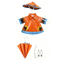 Porch Goose Outfit with Umbrella Hat Weather-Resistant Porch Goose Raincoat Set Decorative Long-Lasting for Homeowners, Yard