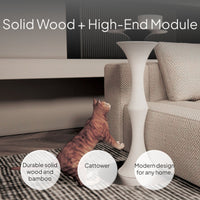 Solid Wood Modular Cat Tower Floor-to-Ceiling Condo