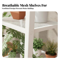 Minimalist Design Multi-Tier Plant Stand Space Saving Floor Standing Flower Rack Sturdy Construction Tiered Plant Stand Multifunctional for Apartment Dwellers, Book Lovers, Balcony, Living Room, Bedroom, Office