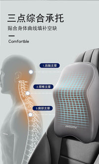 Car Headrest and Lumbar Support Pillow with Memory Foam