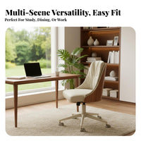 Upholstered contoureddspine support Chair Minimalist design Armless Wooden Chair for Bedroom
