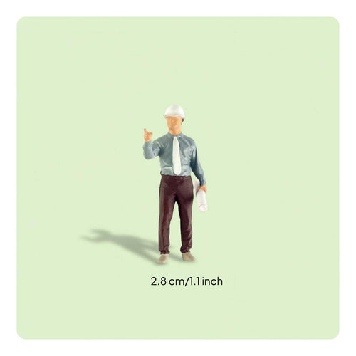 Construction Worker Figurine Bookshelf Decor Miniature Builder Model for Display