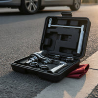 Lug Wrench with Storage Case Compact Tire Wrench Kit Tool Heavy-Duty High Rotational Force for Drivers, Roadside Emergencies
