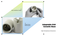 E40 ceramic holder for mining use
