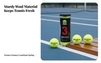 3 Balls Tennis Ball High Pressurized Tennis Balls Wear-Resistant for Competitive Athletes, Instructor Es, Tournaments, League Matches, Hard Courts
