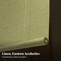 Folding Roman Blind Wabi-Sabi design Roman Shade Hand-Woven for Study, Homeowners