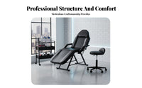 High-Density Foam Adjustable Facial Bed Long-Lasting Leather Upholstery Folding Massage Table Sturdy Steel Frame Multi-Position Esthetician Bed Easy to Clean for Estheticians, Beauticians, Beauty Professionals, Dermatology Medical Facility S, Spas
