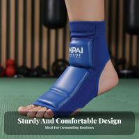 Shock Absorbing Taekwondo Foot Protector Wear-Resistant Sanda Foot Sleeve PU Leather for Athletes, Beginners, Competition, Competitions, Gym