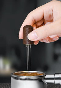 Coffee Distribution Needle with Wooden Handle