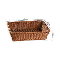 Woven Storage Basket Large Capacity Imitation Wicker Basket Long-Lasting