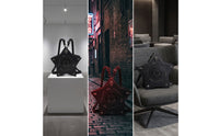 Star-Shaped Bag Structured Celestial Handbag Embossed Backpack for Cosplayers, Night Outings