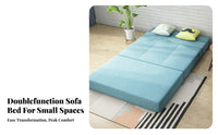 Armless Fold-expanding Sleeper Foldable Design Tri-Fold Floor Mattress two-in-oneUse cleanable Cover for Homeowners, Balcony