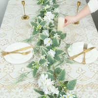 Artificial Rose Vine Spring Faux Flower Garland for Home and Wedding