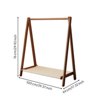 Triangular Frame Clothes Rack Freestanding Clothes Rack with Shelf Furniture Foldable Space-Saving for Children, Entryway