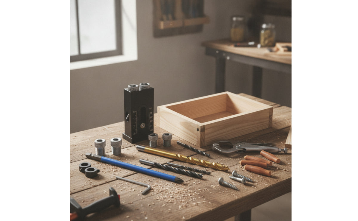 Pocket Hole Jig with Carpentry Pocket Hole Jig Easy-to-Use Tool for Woodworkers, Hobbyists