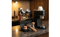 Multi-Hook Countertop Coffee Tool Organizer with Hooks Space-Saving Espresso Accessory Stand with Base Compact Espresso Tamping Station Sturdy for Baristas, Cafes
