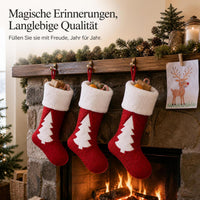 Christmas Stocking Decor Gift Bag Large Deer Pattern