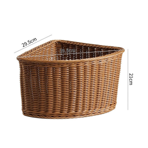 Fan-Shaped Storage Basket Space Saving Fan Shaped Woven Bin Long-Lasting