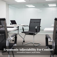 Cantilever Mesh Chair Sled Base Conference Seating Ergonomic Design Support for Students