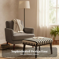 Upholstered Rectangular Stool Vintage Design Footstool Multi-Functional for Home