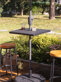 Adjustable Height Outdoor Table for Umbrella, Portable Folding Hanging Table for Small Stalls