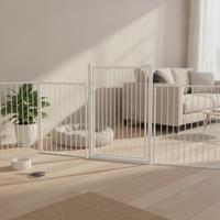 Pressure-Mounted Pet Gate Adjustable Width Pressure-Mounted Swing Gate Extendable Height Dual-Direction Pass Through Ingg G